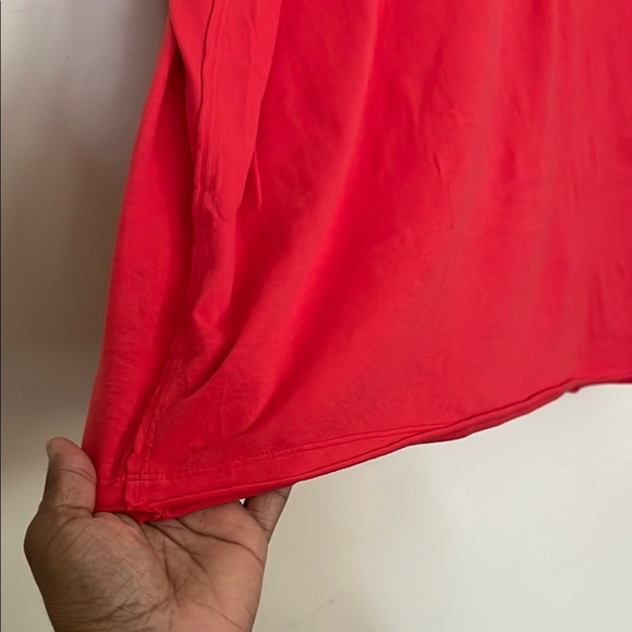 Free People Red Oversized Shirt - Picture 5 of 7